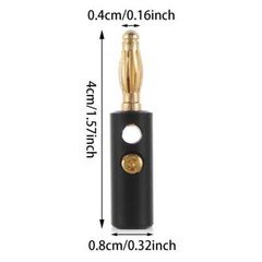 40PCS 4mm Gold Plated Banana Plugs Audio Jack Speaker Wire Cable Screw Connector