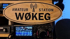 Carved And Painted Wood Callsign Plaque Wall Hanging Sign For Ham/Amateur Radio