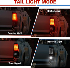 2009-2022 Dodge Ram 1500 2500 3500 Smoke Lens LED Tail Light–Compatible Replacem