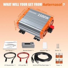 3000W Power Inverter Pure Sine Wave 12V DC to AC 110V 120V Home RV Off Grid US