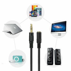 15 ft 3.5mm 1/8″ Stereo Audio Aux Headphone Cable Extension Cord Male to Female