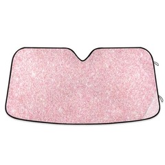 Car Windshield Sunshade Textured Pattern Front Auto Sun Shield Shade Pink
