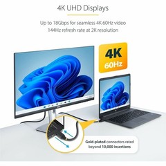 StarTech HDMI2CABLE4K602M 2m High Speed HDMI Cable 4K 60Hz
