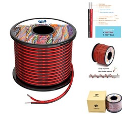 20AWG Silicone Electrical Wire 2 Conductor Parallel Flexible Tinned Copper 200ft