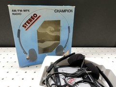 Vintage Champion AM FM Stereo Headphone Radio Model 306 Boxed Hong Kong Works