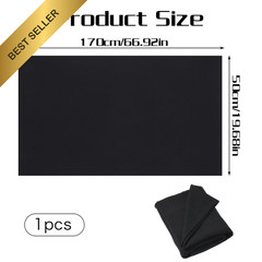 Black Speaker Grill Cloth Fabric 67x20in Stereo Mesh Replacement Audio Repair