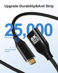 8K Micro HDMI to HDMI Adapter Cable Male to Female 48Gbps 4K@120Hz HDR Camcorder