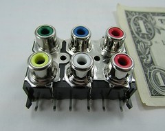 Board Mount 6 Position RCA Female Jacks Audio Video Connector Socket TV Stereo