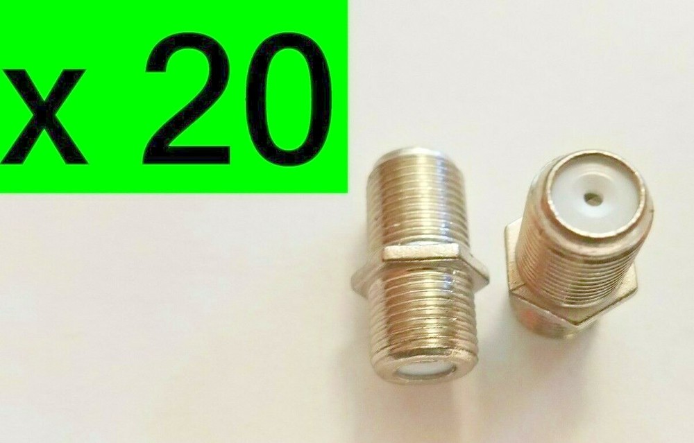 20 Pack F-81 Coax Cable Barrel Wire Coupler RG6 RG59 Connector Female F Type F81
