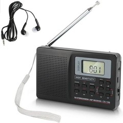 Portable Full Band AM/FM/SW/MW/LW Radio.Digital Stereo Speaker Player&Headphones