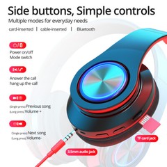 Super Bass Wireless Bluetooth 5.0 Headphones Foldable Stereo Earphones Headsets