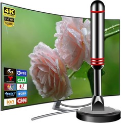 Compact 5.5 in TV Antenna – Strong Magnetic Base & Long Range Reception