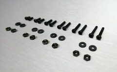 Schwarze Phono Schrauben Set M2 Inbusschrauben für Tonabnehmer / Headshell