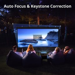 ETOE Whale Pro 4K Projector 1080p FHD Beamer,1500 ANSI,Auto Focus & Keystone