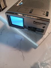 Vtg PANASONIC Travelvision TR-1010P Mini TV Portable B&W W/PIECE WORKING JAPAN