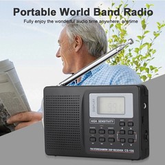 Portable Full Band AM/FM/SW/MW/LW Radio.Digital Stereo Speaker Player&Headphones