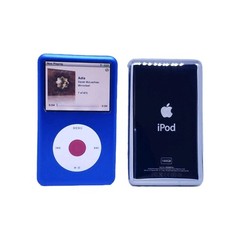 Ipod Classic 160gb BLUE faceplate / Front Cover /white clickwheel and backplate