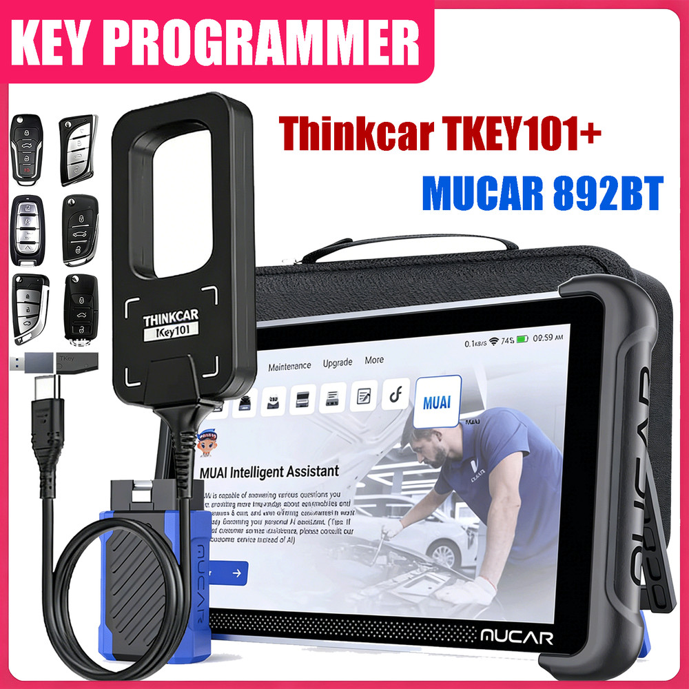 MUCAR 892BT +THINKCAR TKEY101 Car Smart Key Programmer All Key Lost W/ 6 Remotes