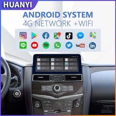 For Nissan Armada Patrol Infiniti QX56 QX80 Carplay Android Car Radio Stereo GPS