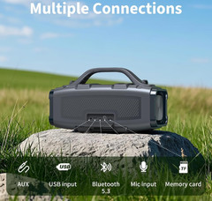 Bobtot Portable Bluetooth Speaker, 60W Peak IPX6 Waterproof, Outdoor Speaker NEW