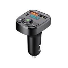Bluetooth 5.0 Car Wireless FM Transmitter Adapter 2USB PD Charger AUX Hands-Free