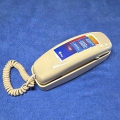 AT&T Trimline 210 Telephone Beige Corded Trimline Style 1-Line Redial Mute
