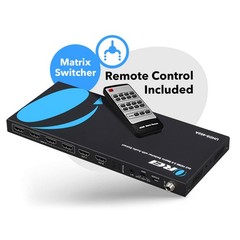 4K60Hz 4×2 HDMI 2.0 Matrix with Audio Extraction, HDCP 2.2/1.4, HDR (Dolby Vi…