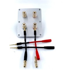 WJSTN-018 Braided Wire Speaker Banana Plugs to 4mm Female Jack
