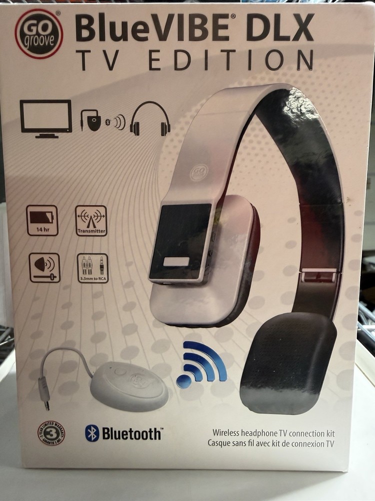 GOgroove BlueVIBE DLX TV Edition Bluetooth Wireless TV Connection Kit Headphones