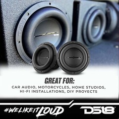 DS18 ZXI8.2D High Excursion 8″ Car Audio Subwoofer 1200W Watts High Performance