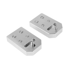 Aluminum Pair of Car Audio 4 Spot Flat Battery Terminals Bolt Use Only Grade