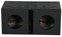 Rockville RQB65 Dual 6.5″ Vented Subwoofer Enclosure Bedlined Sub Box 1.0 Cu