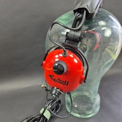 SoftComm Aviation Electronics Headset Child Size Red Volume Adjustment Tested