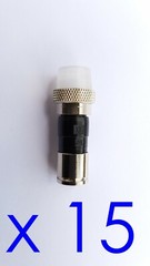 15 Pack PPC RG6 Male Coax Snap-on End Cable Compression Outdoor Seal Connectors