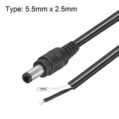 DC Power 5.5 x 2.5mm 10A 30cm Barrel Male Plug Connector Pigtail