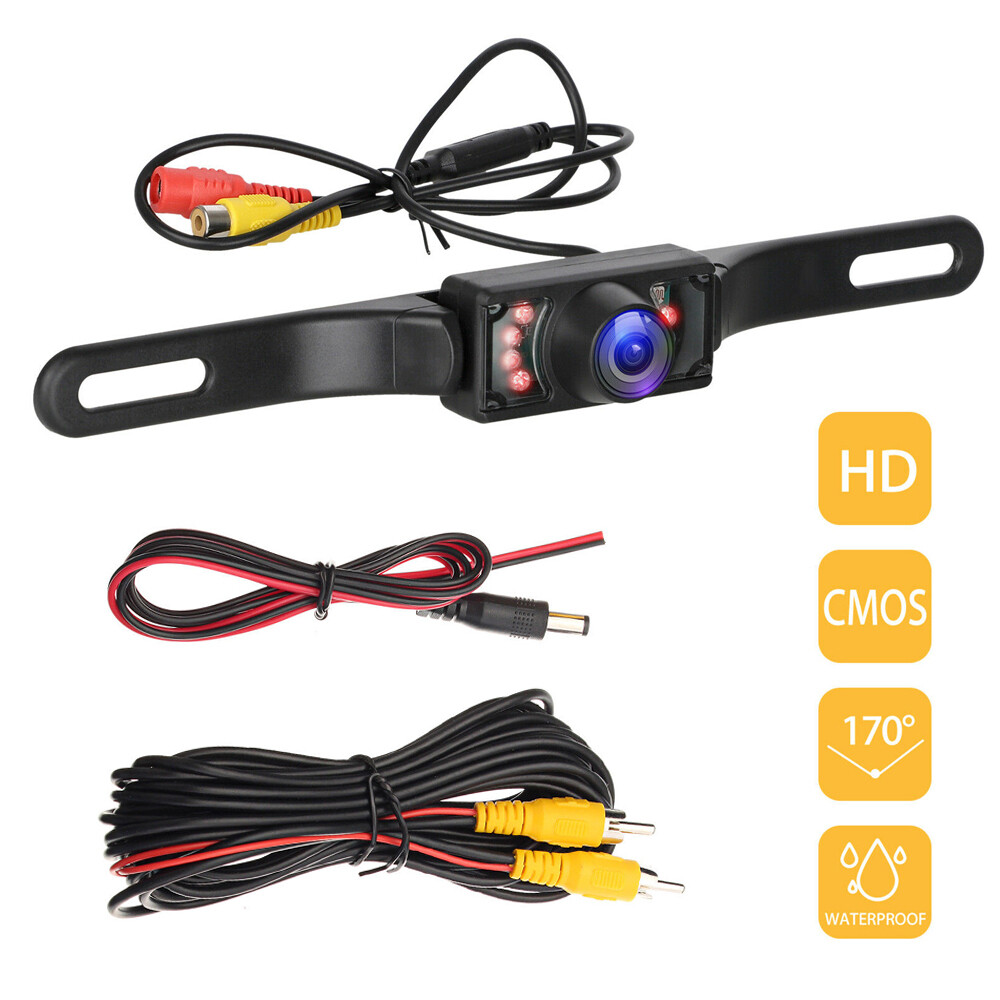 Waterproof License Plate Mount Reverse Rear Nite View Color Car Backup Camera