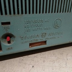 Vintage GE M500XTS Teal TV 15″ Space Age Mid Century TESTED WORKING Retro Prop