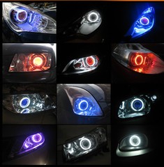 2X 70mm 7Watt Super Bright COB LED Angel Eyes Halo Ring Light Car DRL FOG 12-24V