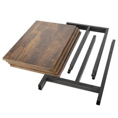 Rustic 4-Tier Media Stand for Record Player Stereo Bracket Country Style US