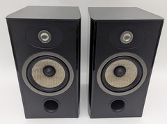 Focal Aria 906 Bookshelf Speakers PAIR Gloss Black 8 Ohm Flax Cone France TESTED