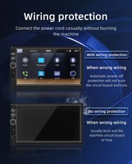 7″ Double 2 Din Car Stereo Radio Touch Screen with IOS/Android Carplay Bluetooth