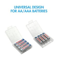 Tenergy 10PCS AA Plastic 4-Slot Cases for AA Size (Batteries sold separately)