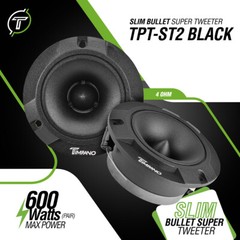 (2) 3.75″ SUPER TWEETER TIMPANO 250W TPT-ST2 BLACK BULLET 4 OHMS PRO AUDIO PAIR