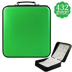 CD Case DVD Storage Case: Capacity Hard Plastic DVD Case Holder 432 Dark Green