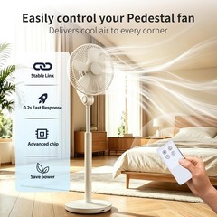 Compact Ergonomic Remote Control for PELONIS 16″ Pedestal Fan – Durable ABS