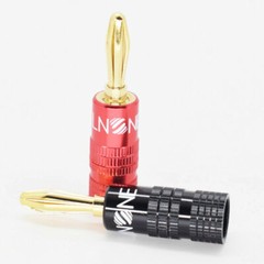 8pcs ELNONE High Quality Gold Plated Speaker Banana Plug Hi-Fi Audio Connector
