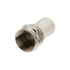 F-Type Twist On Connector Male F Plug RG-6 Coax Coaxial Cable TV Antena 10 PCS