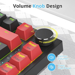75 Percent Keyboard Gasket-Mounted with Sound Absorbing Pads, 82-Key Compact Wir