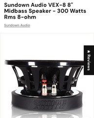 SUNDOWN AUDIO VEX84 8″ Pro Audio Midrange