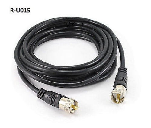 15ft RG8x Coax UHF (PL259) Male to Male Antenna Cable – CablesOnline R-U015